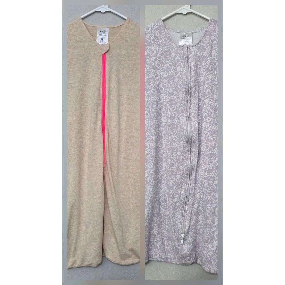 Lot of 2‎ Halo SleepSack Sleeper Baby Girl Wearable Blanket 12-18 Months Size L